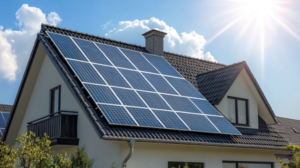 Photovoltaik Leipzig auf Schrägdach installiert